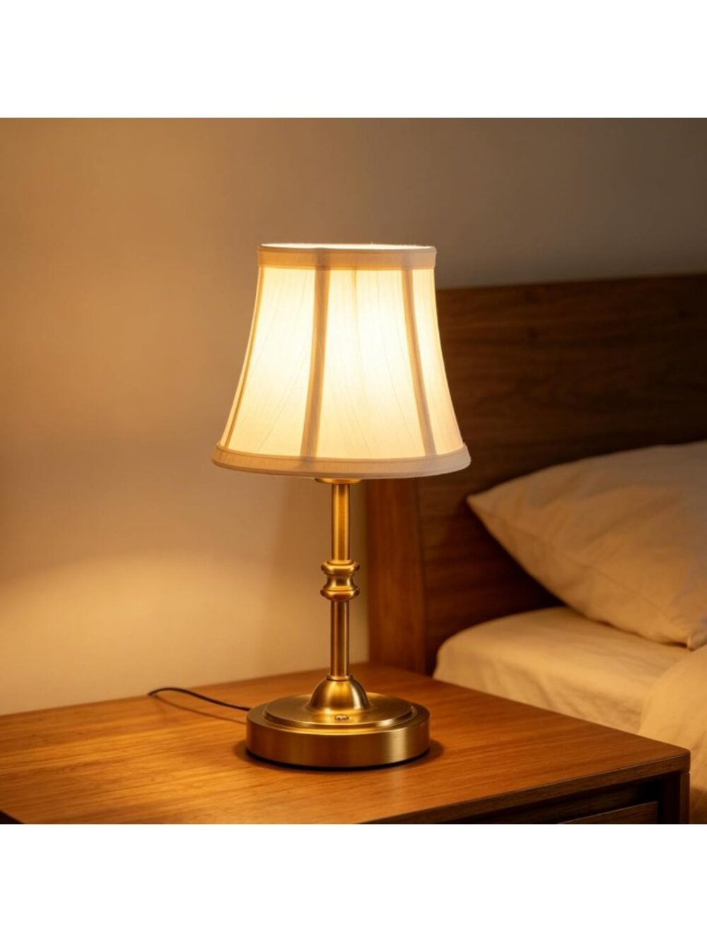 Cordless LED Table Lamp with Dimmer, Rechargeable Battery, 3 Brightness Levels